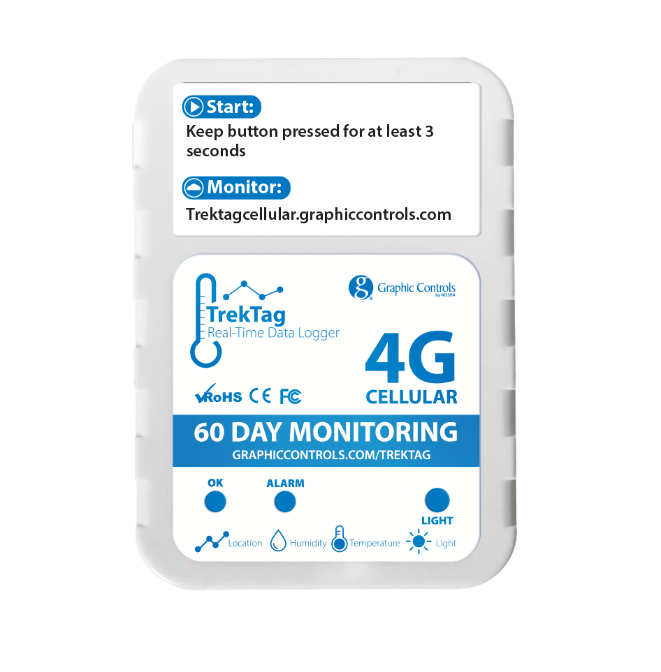 GC-GRAPHIC CONTROLS TREKTAG CELLULAR - TEMPERATURE AND HUMIDITY